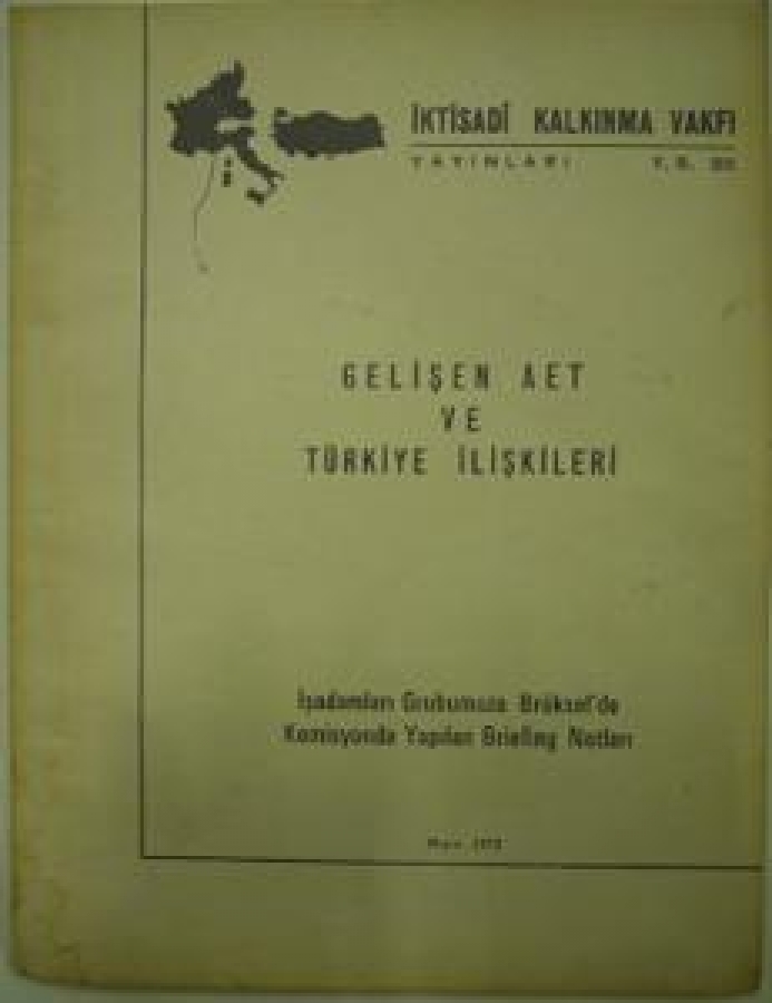 İKTİSADI KALKINMA VAKFI YAYINLARI Y.S. 35