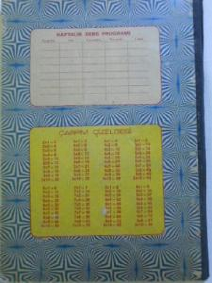 KARELİ BEYAZ RESİMLİ VE ÇARPIM ÇİZGİLİ KAPAK LİSE DEFTERİ 