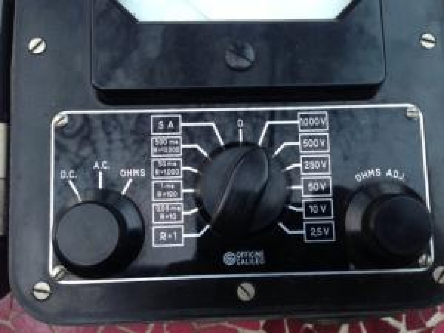 OFFİCİNE GALİLEO APU /1 ELEKTRONİK BAKALİT SAC KASA MULTİMETRE ÖLCÜ ALETİ 1950 