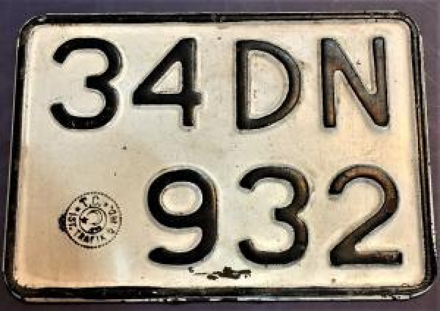 AT ARABASI FAYTON PLAKA İSTANBUL 1960 LI YILLAR 34 DN 932 