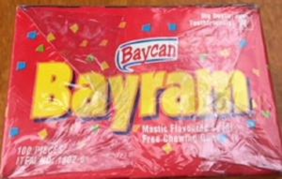 BAYCAN BAYRAM SAKIZ KUTUSUNDA AÇILMAMIŞ 100 ADET ÇİKLET 