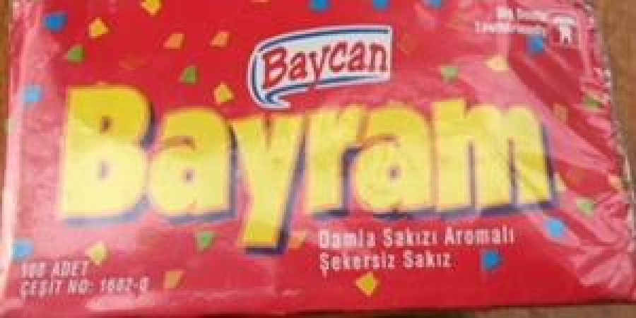 BAYCAN BAYRAM SAKIZ KUTUSUNDA AÇILMAMIŞ 100 ADET ÇİKLET 