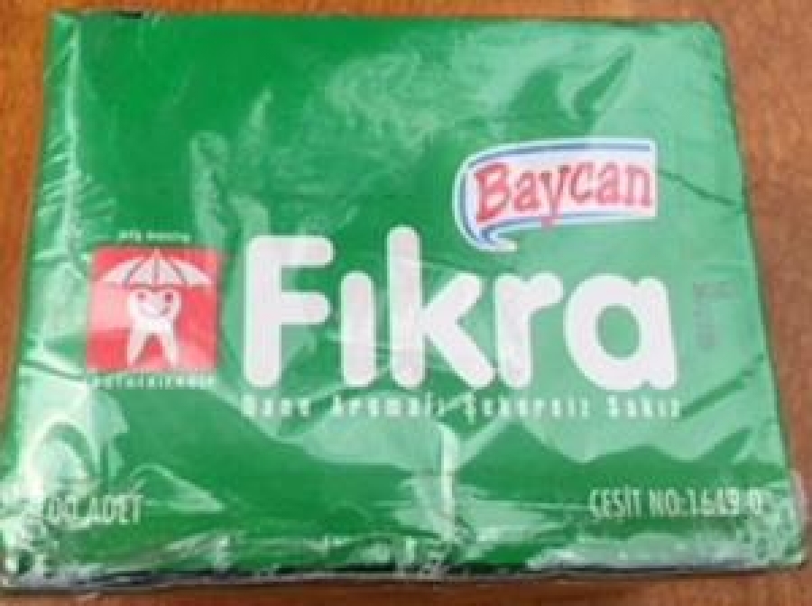 BAYCAN FIKRA SAKIZ YEŞİL KARTON KUTUSUNDA 100 ADET AÇILMAMIŞ ÇİKLET NANE AROMALI ŞEKERSİZ 