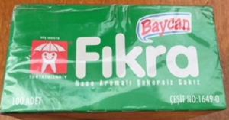 BAYCAN FIKRA SAKIZ YEŞİL KARTON KUTUSUNDA 100 ADET AÇILMAMIŞ ÇİKLET NANE AROMALI ŞEKERSİZ 