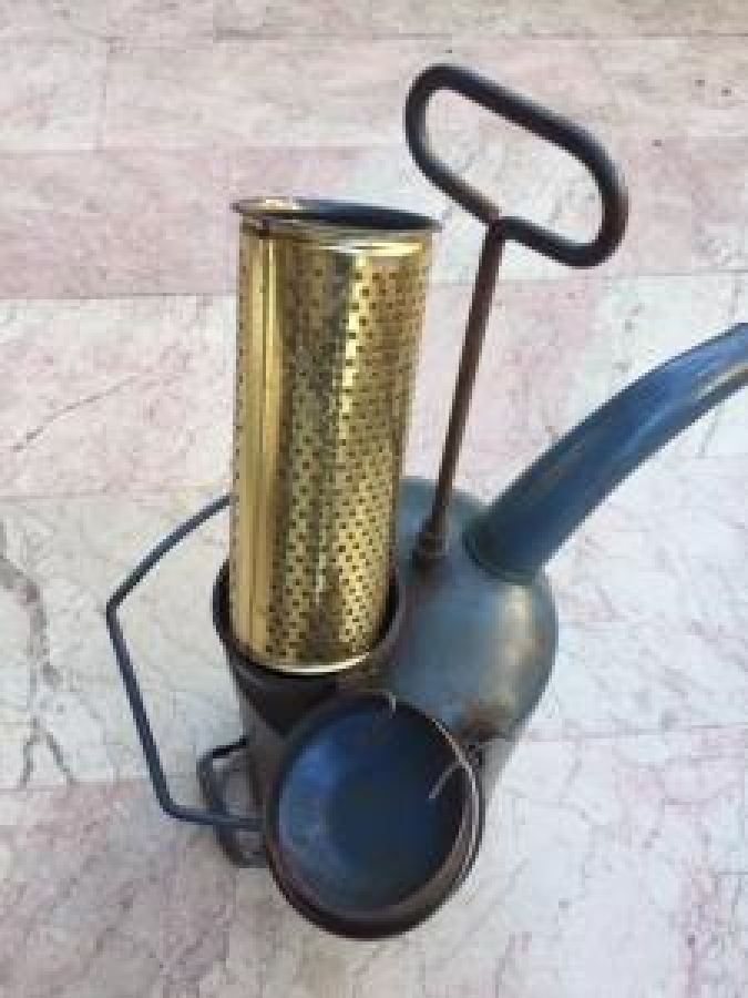 BENZİN OİL GASOLİNE TAŞIMA BİDON 10 LT ÖZEL FİLTRE SİSTEMLİ TAŞINABİLİR GALVANİZ GRİ METAL METAL GALON 