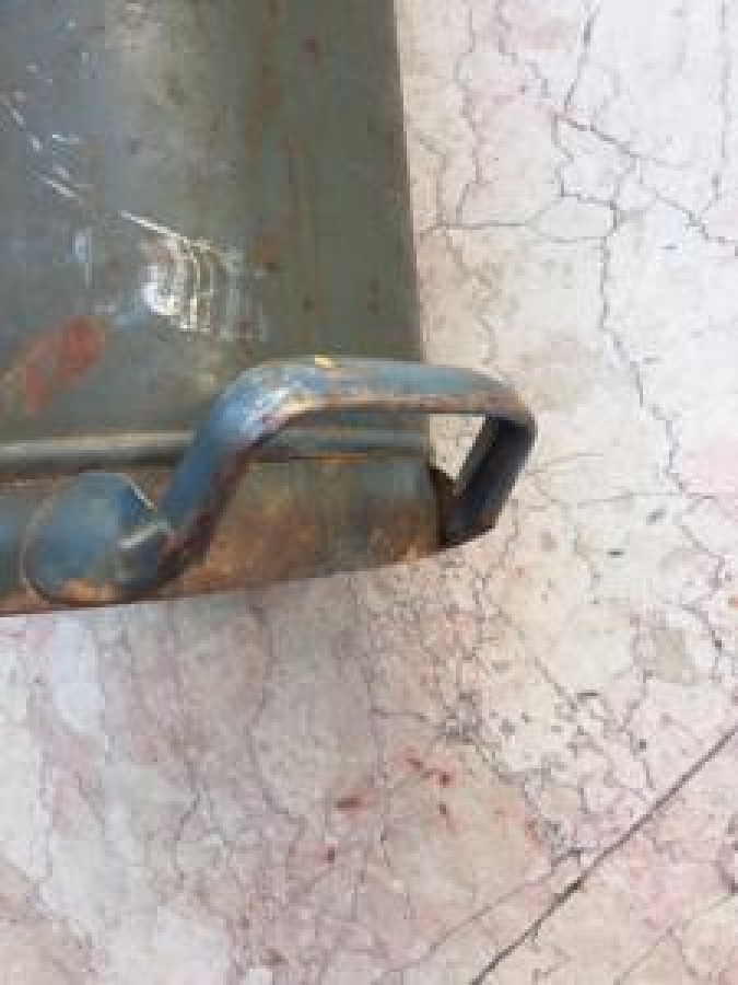 BENZİN OİL GASOLİNE TAŞIMA BİDON 10 LT ÖZEL FİLTRE SİSTEMLİ TAŞINABİLİR GALVANİZ GRİ METAL METAL GALON 