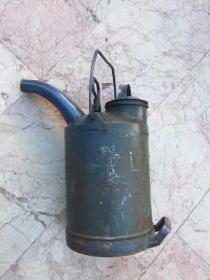 BENZİN OİL GASOLİNE TAŞIMA BİDON 10 LT ÖZEL FİLTRE SİSTEMLİ TAŞINABİLİR GALVANİZ GRİ METAL METAL GALON 