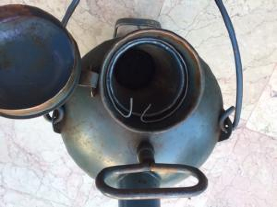 BENZİN OİL GASOLİNE TAŞIMA BİDON 10 LT ÖZEL FİLTRE SİSTEMLİ TAŞINABİLİR GALVANİZ GRİ METAL METAL GALON 