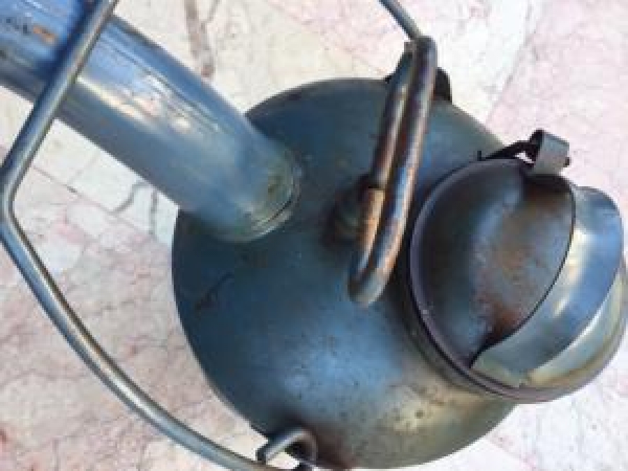 BENZİN OİL GASOLİNE TAŞIMA BİDON 10 LT ÖZEL FİLTRE SİSTEMLİ TAŞINABİLİR GALVANİZ GRİ METAL METAL GALON 