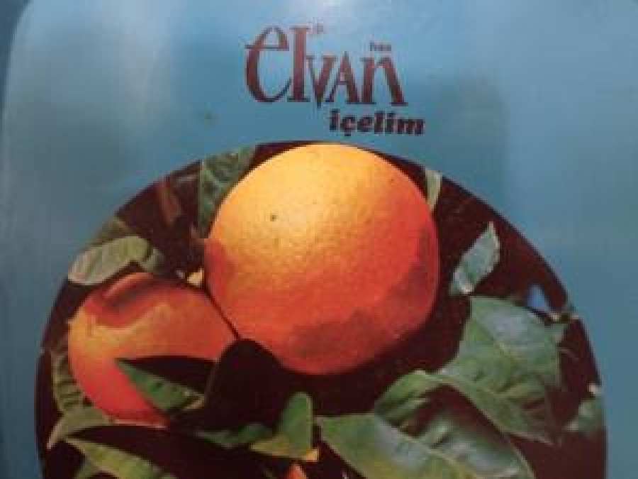 ELVAN MEYVELİ İÇECEK PORTAKAL TEMALI TENEKE TEPSİ 