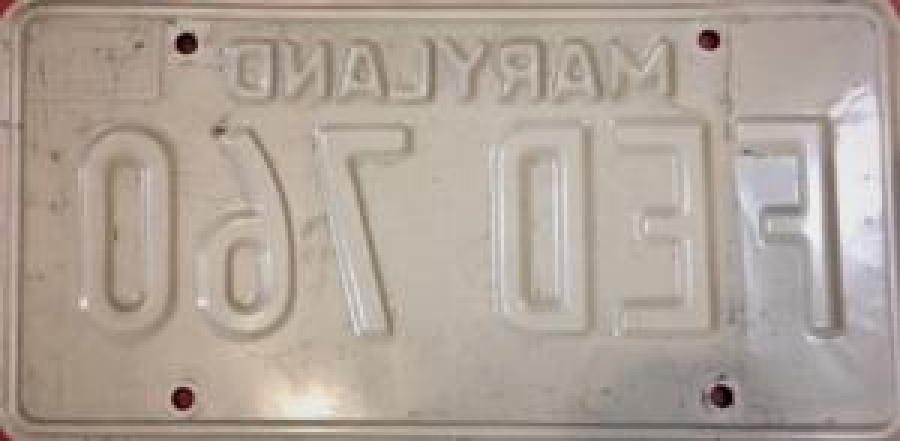 MARYLAND FED 760 AMERİKAN OTO PLAKA TENEKE ORJİNAL 