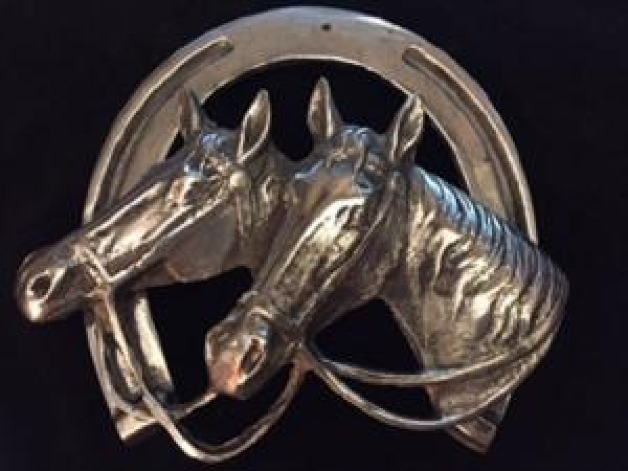 1960 MODEL OTO ÖN PANJÜR ARMASI CİFT AT FİGÜRLÜ NAL İLK DÖKÜM  UGUR NAZAR BEREKET AT NALI