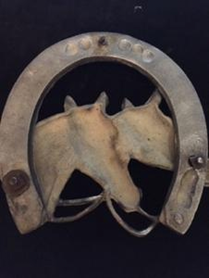 1960 MODEL OTO ÖN PANJÜR ARMASI CİFT AT FİGÜRLÜ NAL İLK DÖKÜM  UGUR NAZAR BEREKET AT NALI