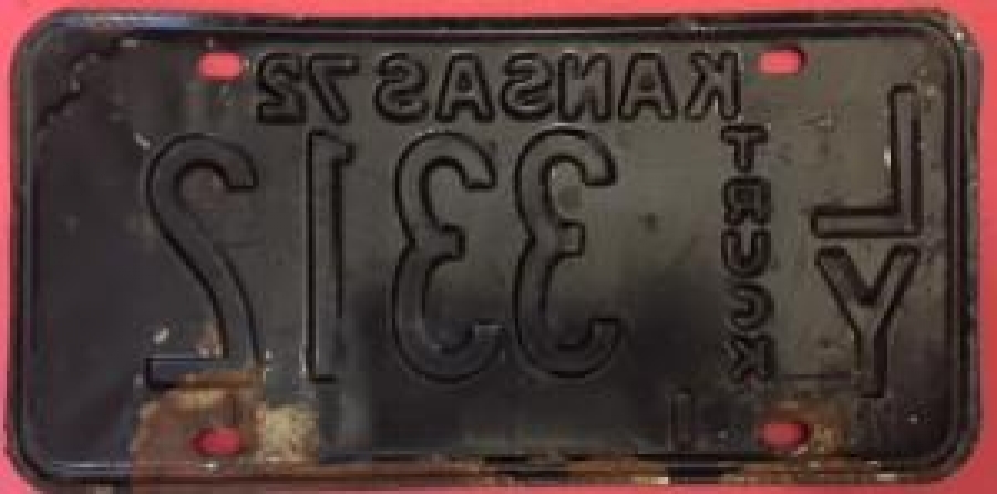 USA METAL ORJİNAL KAMYON PLAKA KANSAS 72 LY TRUCK 3312 