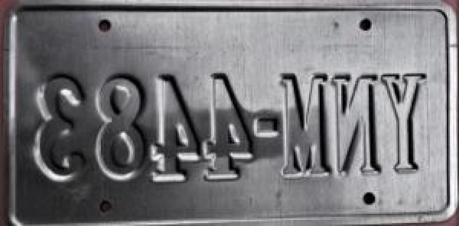 VIRGINIA YNM-4483 PLAKA NO OTO TENEKE ORJİNAL 