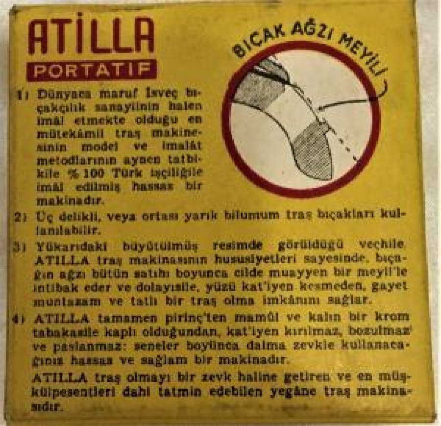ATİLLA YERLİ JİLET Lİ TRAŞ MAKİNESİ KUTUSUNDA 