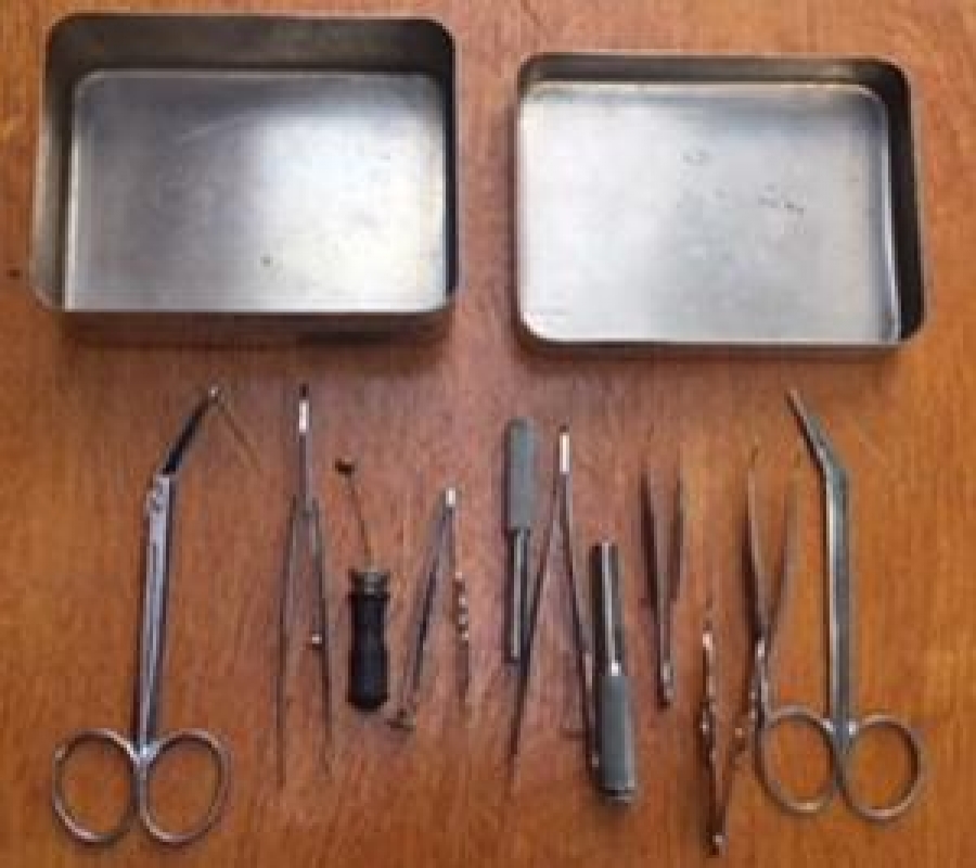 PLASTİK CERRAHİDE KULLANILAN HASSAS OPERASYON AMELİYAT EL ALETLERİ KARIŞIK FARKLI 12 ALET 