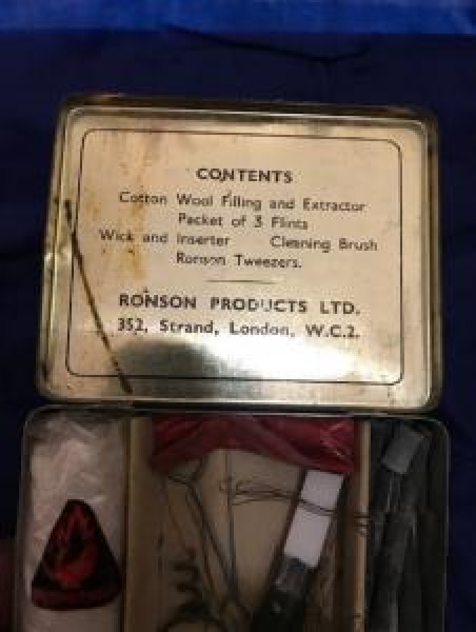 RONSON TAMİR SETİ WORLDS GREATEST LIGHTER RONSON SERVİCE OUTFIT RON SON PRODUCTS LTD: LONDON ENGLAND 