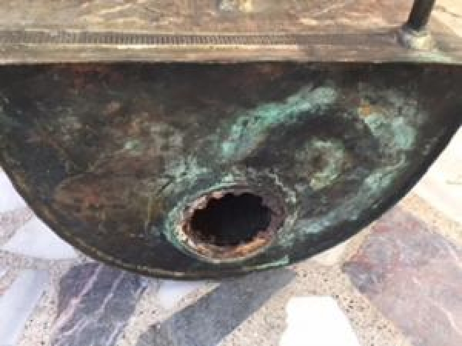 ŞİRKETİ HAYRİYE İŞLETMESİ VAPURLARDA KULLANILMIŞ  CAY KAZANI BAKIR DENİZ CIPALI MUSLUKLU KÖMÜRLÜ KAZAN