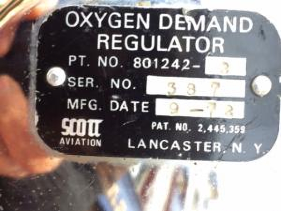 TÜRK HAVA YOLLARI VE ALİTALİA HAVA YOLLARINDA KULLANILMIŞ UÇAK İÇİ ACİL YARDIM OKSİJEN TÜPÜ SCOTT 