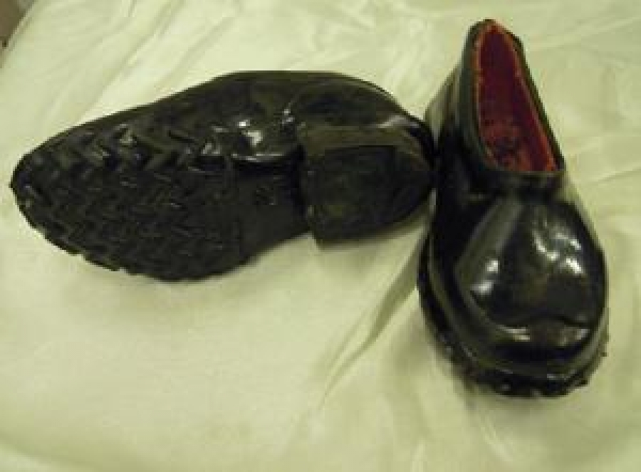 1958 SİYAH AFYON T M A-B-I 26 NUMARA KARA LASTİK ÇOCUK AYAKKABI 