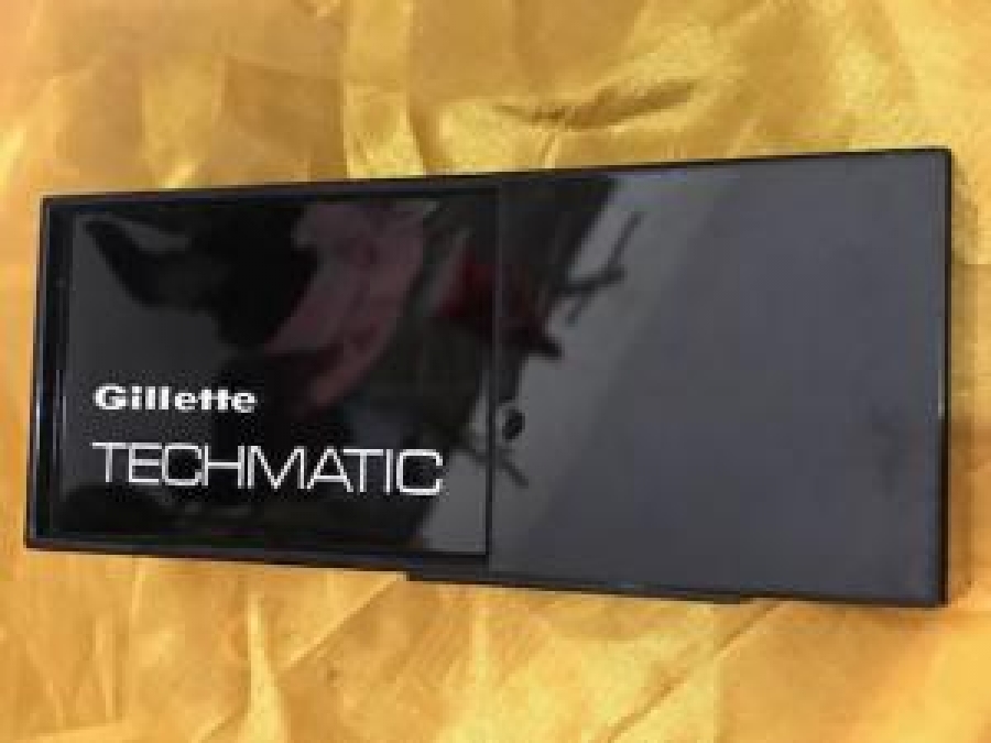 1960 GILLETTE TECHMATIC RAZOR JİLET MAKİNE KARTUJ JİLETLİ 