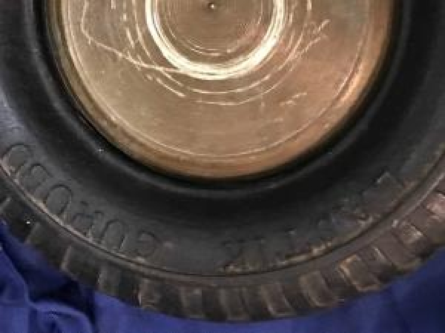 1961 YILI ASKERİ KÜL TABLASI LASTİK ŞEKLİNDE ANKARA ORDONAT 5. KADEME TAMİRHANESİ 