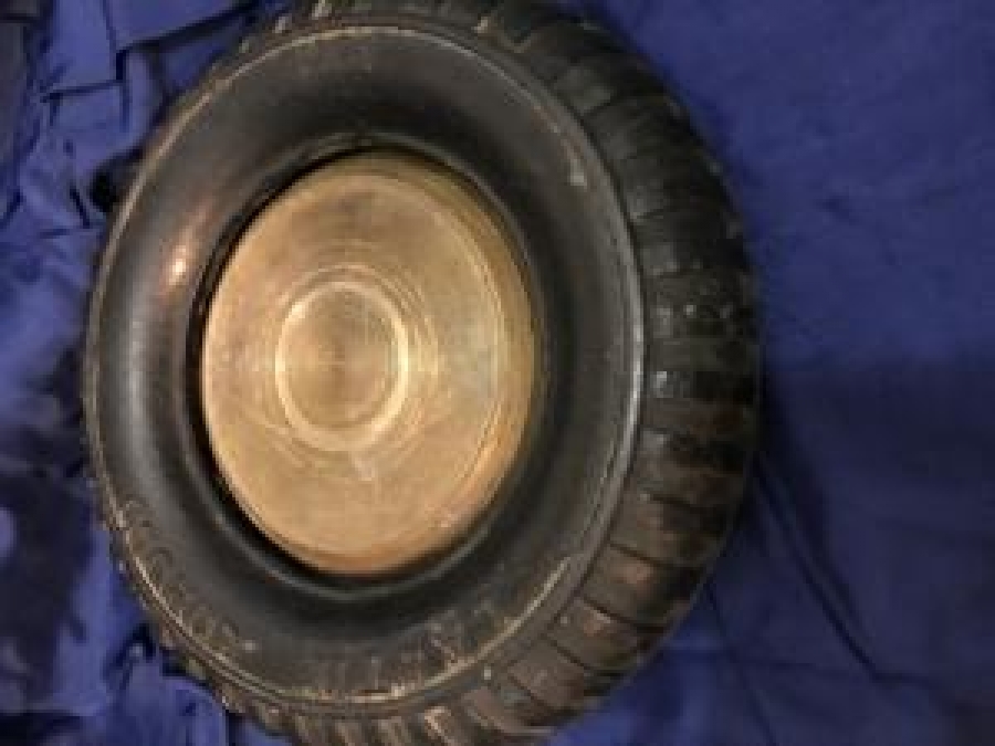 1961 YILI ASKERİ KÜL TABLASI LASTİK ŞEKLİNDE ANKARA ORDONAT 5. KADEME TAMİRHANESİ 