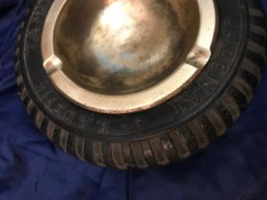 1961 YILI ASKERİ KÜL TABLASI LASTİK ŞEKLİNDE ANKARA ORDONAT 5. KADEME TAMİRHANESİ 