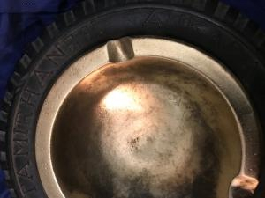 1961 YILI ASKERİ KÜL TABLASI LASTİK ŞEKLİNDE ANKARA ORDONAT 5. KADEME TAMİRHANESİ 