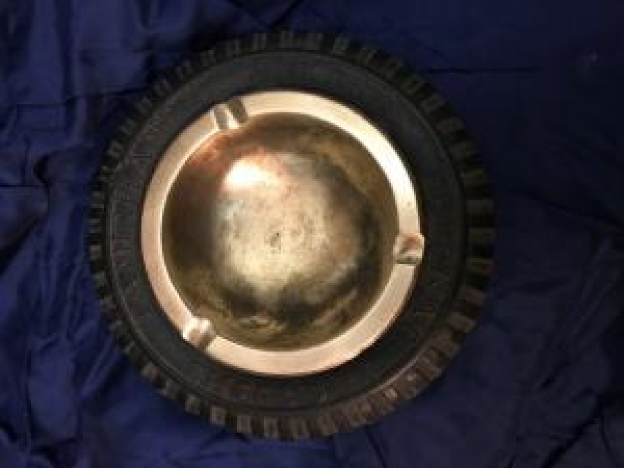 1961 YILI ASKERİ KÜL TABLASI LASTİK ŞEKLİNDE ANKARA ORDONAT 5. KADEME TAMİRHANESİ 