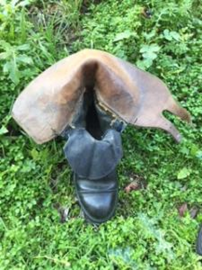 2. DUNYA SAVASI SUBAY ASKERİ BOGAZLI BAGCIKLI AYAKKABI BOT ÇİZME MAKİNE VE EL DİKİŞLİ 