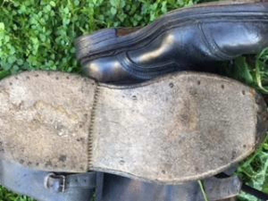 2. DUNYA SAVASI SUBAY ASKERİ BOGAZLI BAGCIKLI AYAKKABI BOT ÇİZME MAKİNE VE EL DİKİŞLİ 