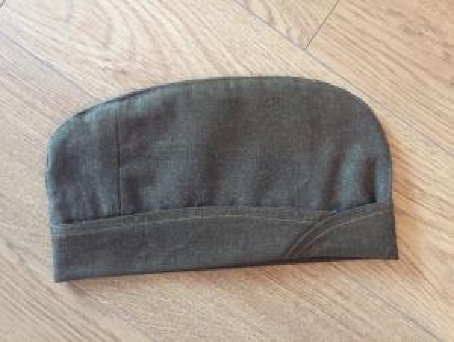 KORE ASKER ŞAPKASI CUMHURİYET İLK DÖNEMİ KUMAŞ SİYAH DİKME NEFTELİ PİYADE 