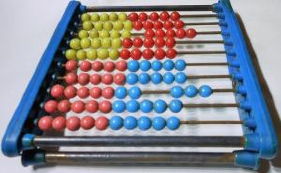 ABAKUS OKULLARDA KULLANILAN PLASTİK TOPLU BONCUKLU SAYI ALETİ