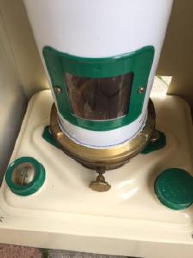 ALADDİN GAZ SOBASI OFİS BÜRO YAZIHANE MODELİ BACASIZ VINTAGE ALADDIN ALADDINETTE II PARAFFIN OIL HEATER