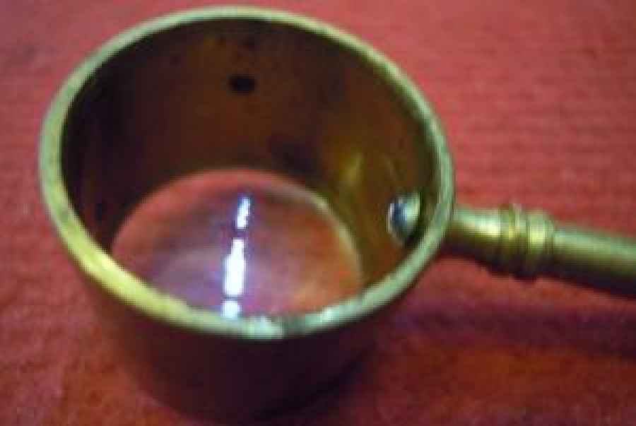 CAM MERCEKLİ KULPLU BRONZ BÜYÜTEÇ