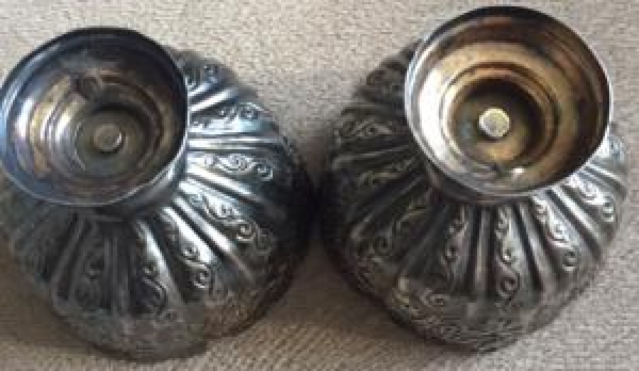 OSMANLI TURALI DAMGALI GÜMÜŞ FİNCAN ZARFI 2 ADET USTA İŞİ 