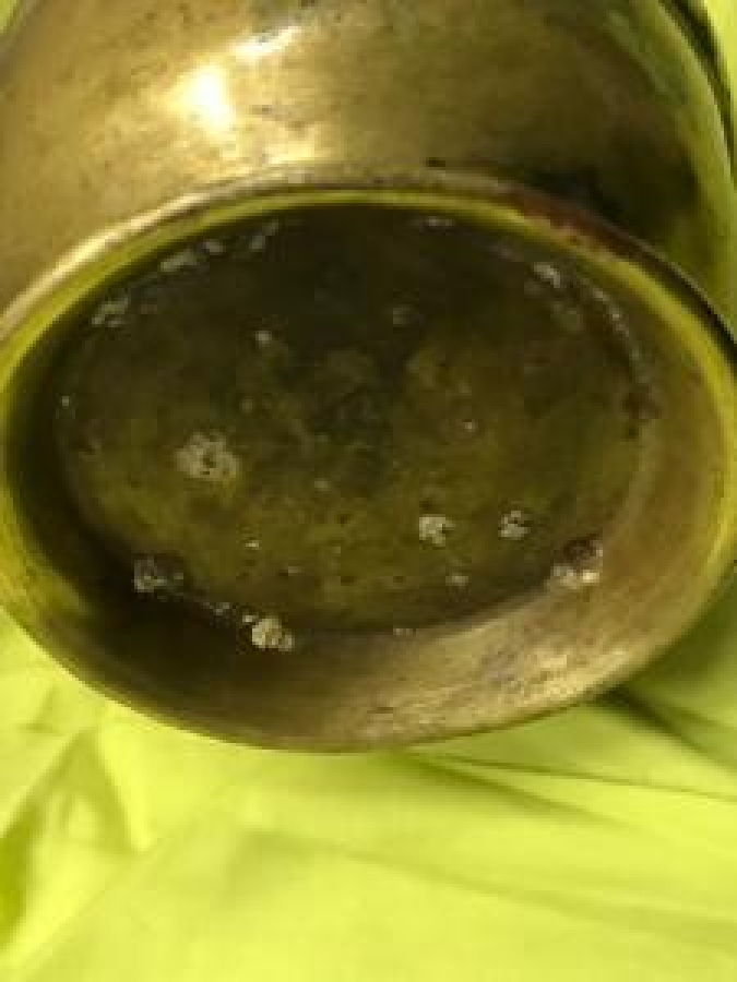 OSMANLI GULABDAN BUYUK BOY BRONZ ÖZEL TOPLANTILARDA İCERSİNE GÜL SUYU KOYULARAK DAGITILAN KAB GÜLABDAN