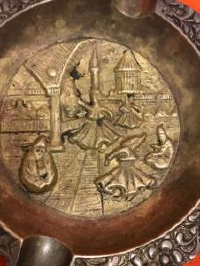 SARI DÖKÜM ROLYEFTLİ KUL TABAĞI KÜLLÜK