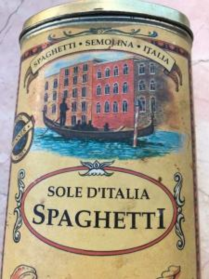 SPAGHETTI .SEMOLINA. ITALIA SOLE D'İTALIA SPAGHETTİ TENEKE KUTU 