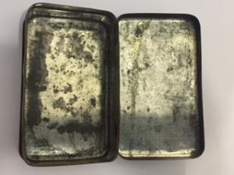 BOŞ KAPAKLI TENEKE KUTU SALİH NECATİ KOMPRİME EVİ ÜSKÜDAR İSTANBUL 1920 