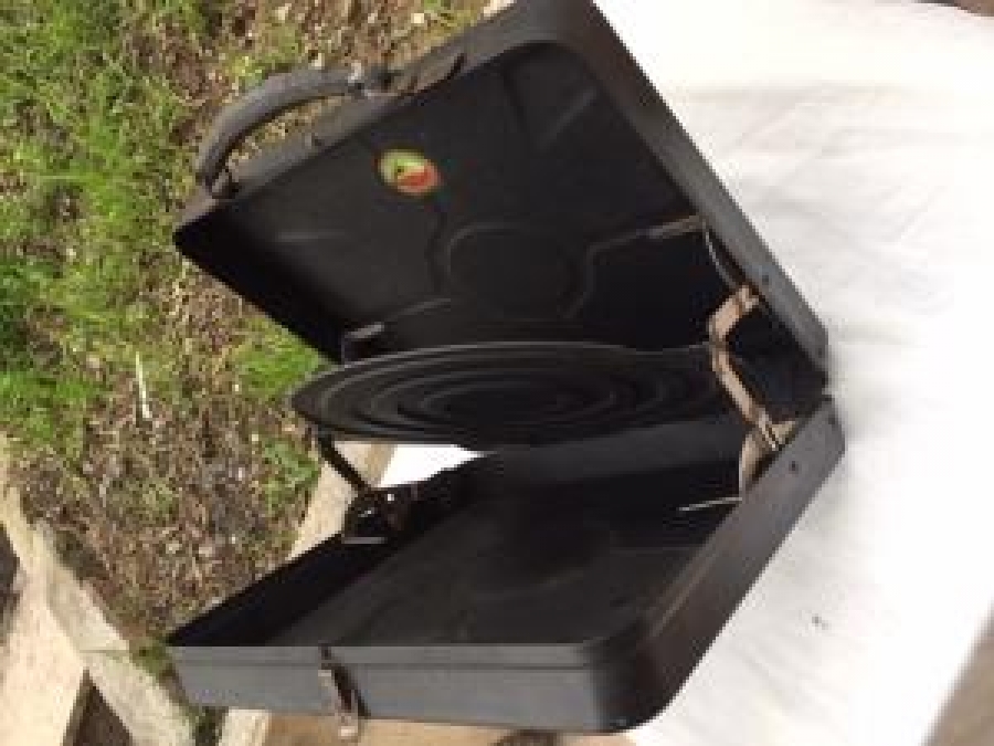 ORJİNAL METAL TAŞ PLAK TAŞIMA CANTASI THE GRAMOPHONE COMPANY LTD REGISTERED TRADE MARK SAHİBİNİN SESİ 