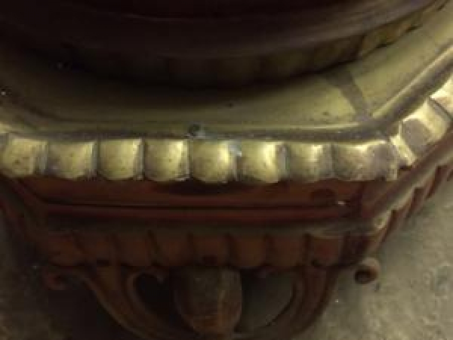 KAPAKLI MANGAL TAM TAKIM OSMANLI SÜLEYMANİYE İŞİ PİRİNÇ KOMPLE EL İŞÇİLİKLİ ORJİNAL YEDİ KÖŞELİ PİRİNC TEPSİLİ KONAK İŞİ  MANGAL 