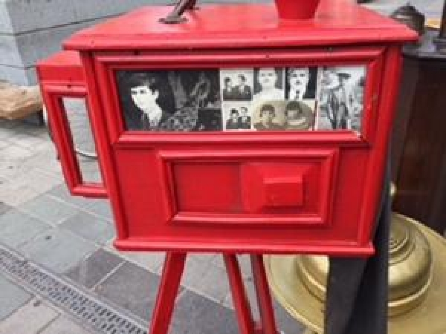 ŞİPŞAK ALAMİNÜT AHŞAP KUTU MAKİNA AYAKLI FOTOĞRAF MAKİNASİ İSTANBUL HATIRASI KOLEKSİYON EKSİKSİZ ÇALIŞAN 