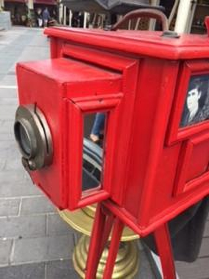 ŞİPŞAK ALAMİNÜT AHŞAP KUTU MAKİNA AYAKLI FOTOĞRAF MAKİNASİ İSTANBUL HATIRASI KOLEKSİYON EKSİKSİZ ÇALIŞAN 