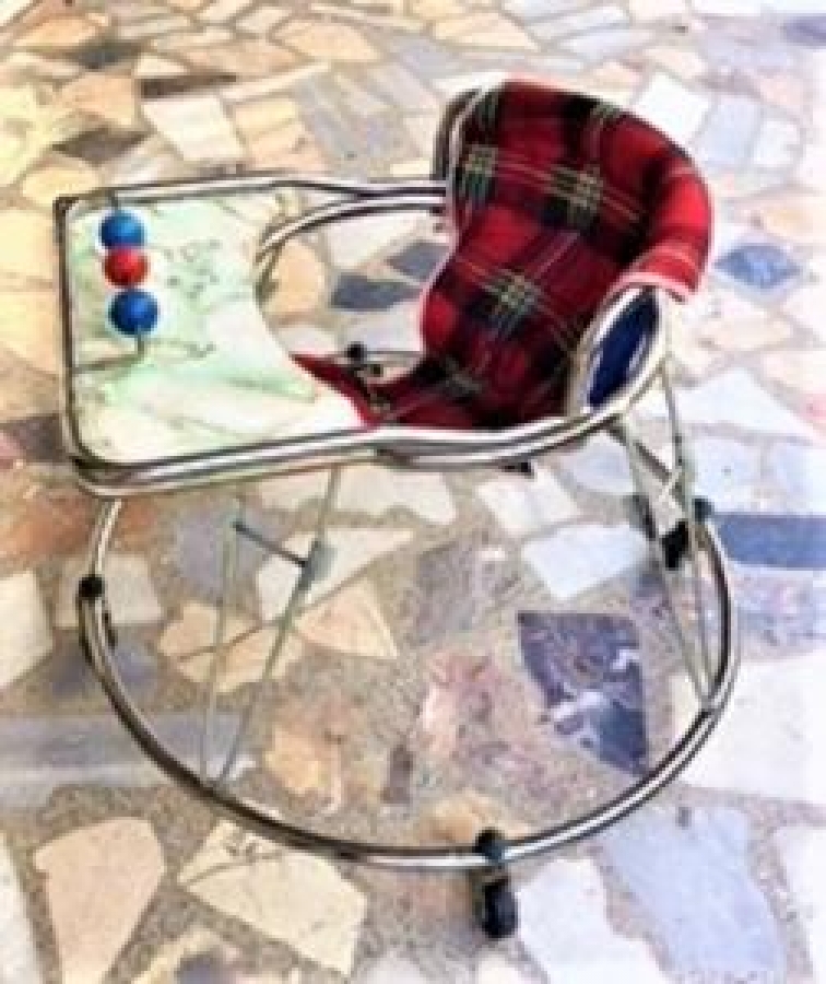 ÇOK AMAÇLI KROM CELİK BEBEK YÜRÜTEC VE MAMA SANDALYESİ