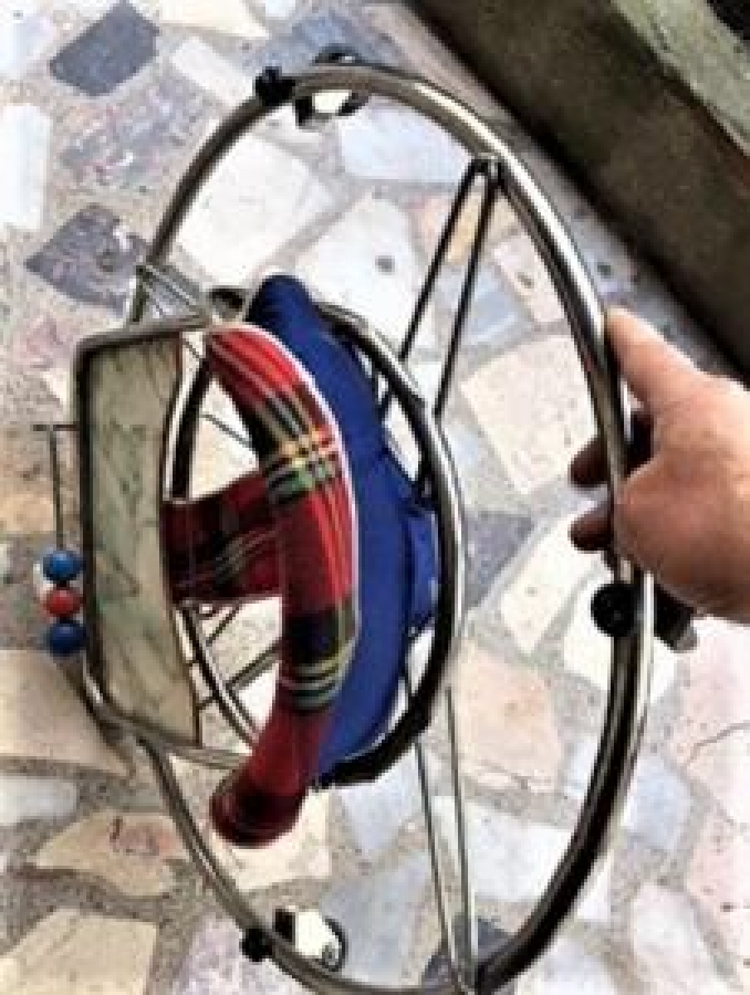 ÇOK AMAÇLI KROM CELİK  BEBEK OTURMA YERLİ  İLK ADIM YÜRÜTEC VE MAMA SANDALYE