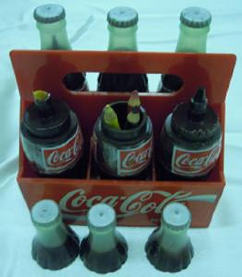 COCA COLA KALEM KUTU KASADA 6 ADET KOLA İÇLERİNDE KALEM 