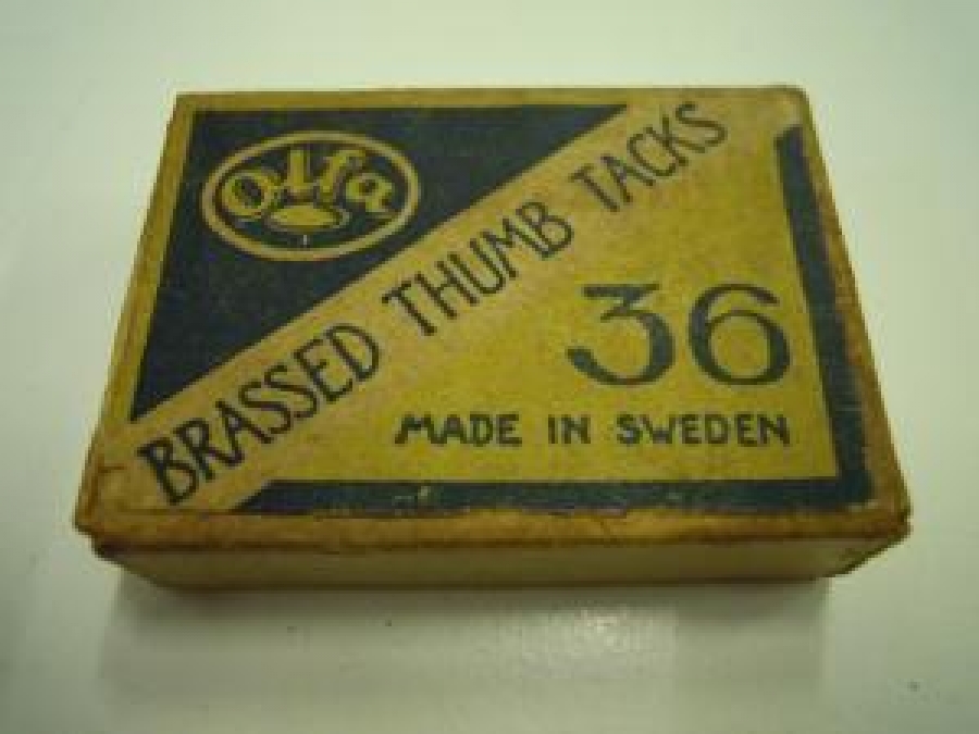 OLFA BRASSED THUMB TACKS 36 MADE İN SWEDEN MAKET BIÇAK UCU BOŞ KUTU 